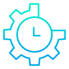 Outline gradient Time Settings icon