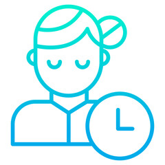 Outline gradient Woman Time icon