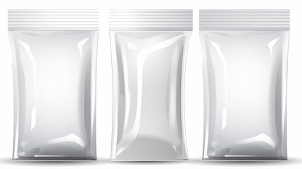 Blank Plastic Foil Bag Mockup for Packaging Design