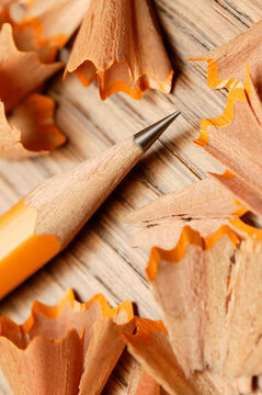 Sharpened Pencil With Shavings