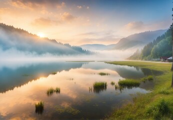 Obraz premium Nature Reflection HD Wallpaper 