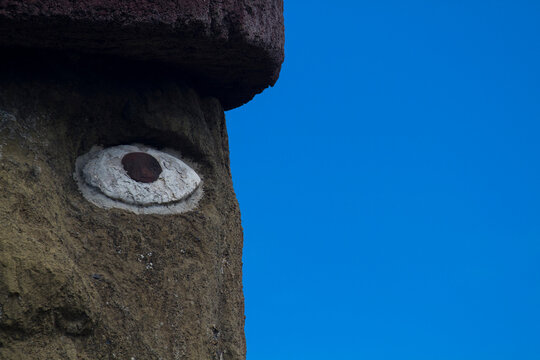 Ahu Ko Te Riku Moai at Rapa Nui National Park on Easter Island; Easter Island