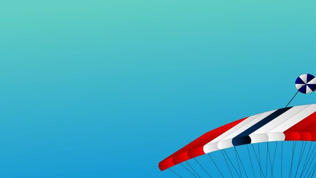 paragliders background and 2d animation, parachute, flight, sky, hang gliding, sports