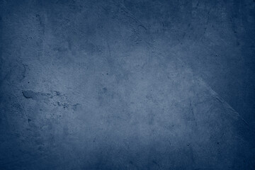 Blue textured concrete wall background. Dark edges - obrazy, fototapety, plakaty