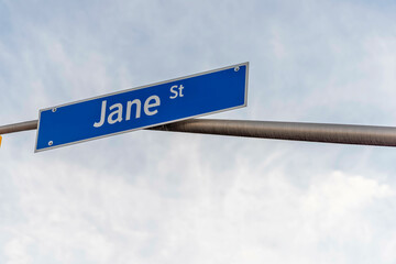Fototapeta premium The Jane street street name sign 