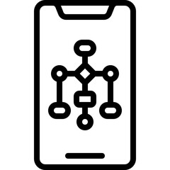 Mobile Phone Algorithm Icon