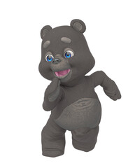 bear cartoon is dancing