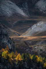 Landscape at the col d'Izoard in the French Alps