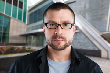 Fototapeta premium portrait of confident mature businessman in office