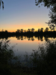 Obraz premium Abendrot See