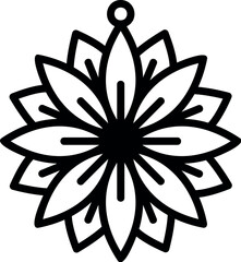 snowflake christmas tree ornament, snowflake christmas earrings laser cut file, vector