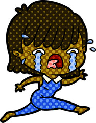 cartoon girl crying