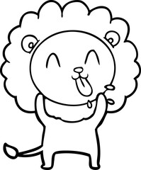 happy cartoon lion