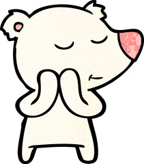 happy cartoon polar bear