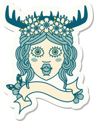 sticker of a human druid