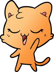 happy cartoon cat