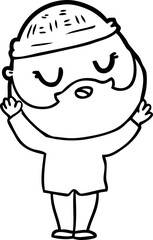 cartoon man with beard