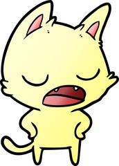 Obraz premium talking cat cartoon
