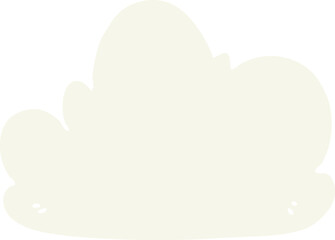 flat color style cartoon cloud