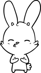curious bunny cartoon