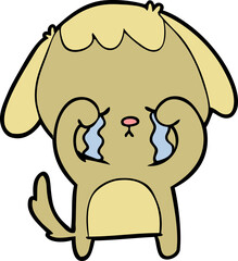 cartoon crying dog