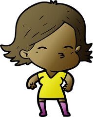 cartoon woman