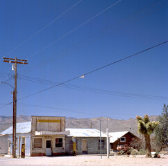 The Outpost, the old Darwin Post Office and gas station in California, USA