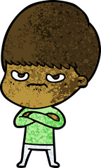 cartoon angry boy