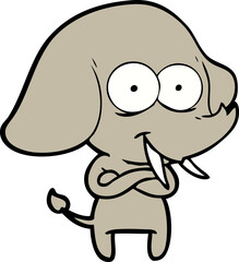 happy cartoon elephant