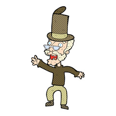 cartoon old man in top hat