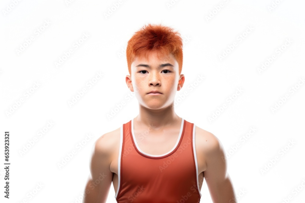 Poster A man wearing a tank top strikes a pose for a photo. This versatile image can be used in various contexts.