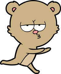 bored bear cartoon