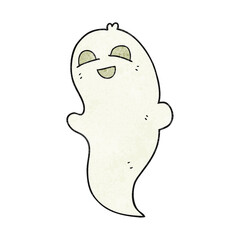 freehand textured cartoon halloween ghost