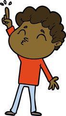 cartoon man pouting