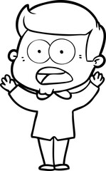 cartoon shocked man