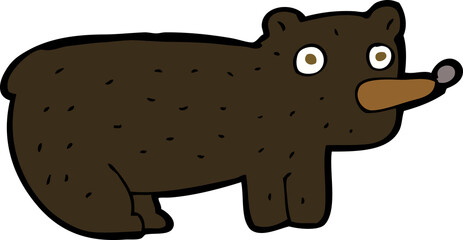 funny cartoon black bear