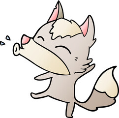 howling wolf cartoon