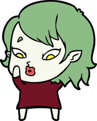cute cartoon vampire girl