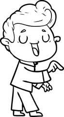 happy cartoon man