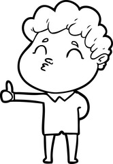cartoon man pouting