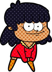 cartoon smiling woman