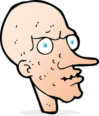 Obraz premium cartoon evil old man