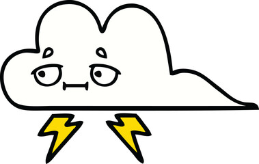 cute cartoon of a thunder cloud