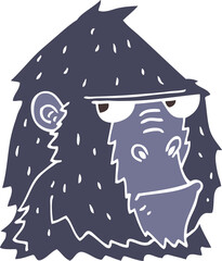 flat color style cartoon gorilla © lineartestpilot