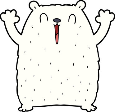 Happy Polar Bear Cartoon