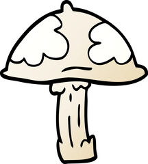 cartoon doodle wild mushroom