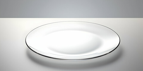 white plate on a transparent background
