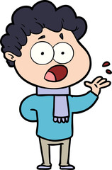 cartoon man gasping in surprise