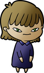 cartoon woman