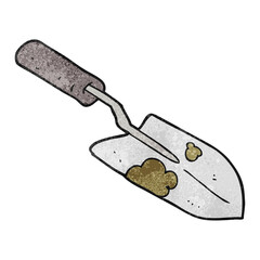 freehand textured cartoon trowel